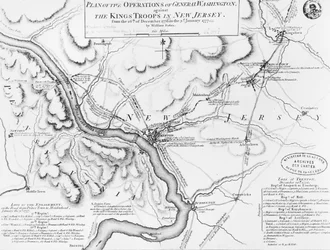 1777年のニュージャージーのキングス軍に対するワシントン将軍の作戦計画